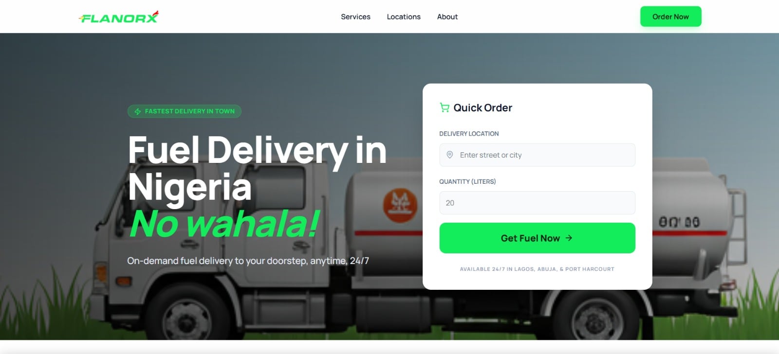 Flanorx — On-Demand Fuel Delivery